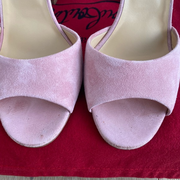 Authentic Christian Louboutin Suede Pink High Sandal size 41 - Picture 9 of 15